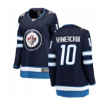 Women Winnipeg Jets #10 Dale Hawerchuk Fanatics Branded Navy Blue Home Breakaway NHL Jersey
