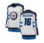 Women Winnipeg Jets #16 Laurie Boschman Fanatics Branded White Away Breakaway NHL Jersey