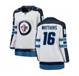 Women Winnipeg Jets #16 Shawn Matthias Fanatics Branded White Away Breakaway NHL Jersey