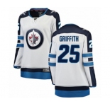 Women Winnipeg Jets #25 Seth Griffith Fanatics Branded White Away Breakaway NHL Jersey