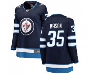 Women Winnipeg Jets #35 Steve Mason Fanatics Branded Navy Blue Home Breakaway NHL Jersey