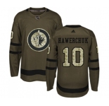 Youth Adidas Winnipeg Jets #10 Dale Hawerchuk Premier Green Salute to Service NHL Jersey
