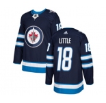 Youth Adidas Winnipeg Jets #18 Bryan Little Authentic Navy Blue Home NHL Jersey