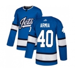 Youth Adidas Winnipeg Jets #40 Joel Armia Authentic Blue Alternate NHL Jersey