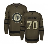Youth Adidas Winnipeg Jets #70 Joe Morrow Authentic Green Salute to Service NHL Jersey