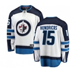 Youth Winnipeg Jets #15 Matt Hendricks Fanatics Branded White Away Breakaway NHL Jersey