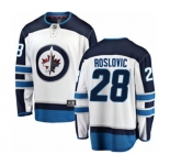 Youth Winnipeg Jets #28 Jack Roslovic Fanatics Branded White Away Breakaway NHL Jersey
