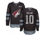 Men Adidas Phoenix Coyotes #10 Anthony Duclair Black 1917-2017 100th Anniversary Stitched NHL Jersey