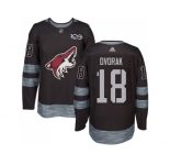 Men Adidas Phoenix Coyotes #18 Christian Dvorak Black 1917-2017 100th Anniversary Stitched NHL Jersey