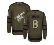 Men Adidas Phoenix Coyotes #8 Tobias Rieder Green Salute to Service Stitched NHL Jersey