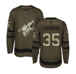 Men's Coyotes #35 Darcy Kuemper Green Salute to Service Stitched Hockey Jersey