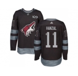 Men's Phoenix Coyotes #11 Martin Hanzal Black 1917-2017 100th Anniversary Stitched NHL Jersey