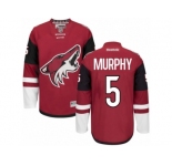 Men's Reebok Arizona Coyotes #5 Connor Murphy Authentic Burgundy Red Home NHL Jersey