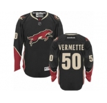 Men's Reebok Arizona Coyotes #50 Antoine Vermette Authentic Black Third NHL Jersey