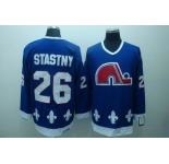 nhl quebec nordiques #26 stastny blue(ccm)