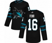 Adidas San Jose Sharks #16 Eric Fehr Authentic Black Alternate NHL Jersey