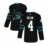 Adidas San Jose Sharks #4 Brenden Dillon Authentic Black Alternate NHL Jersey