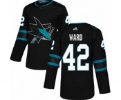 Adidas San Jose Sharks #42 Joel Ward Premier Black Alternate NHL Jersey