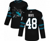 Adidas San Jose Sharks #48 Tomas Hertl Authentic Black Alternate NHL Jersey