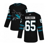 Adidas San Jose Sharks #65 Erik Karlsson Authentic Black Alternate NHL Jersey