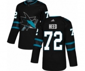 Adidas San Jose Sharks #72 Tim Heed Authentic Black Alternate NHL Jersey