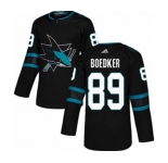 Adidas San Jose Sharks #89 Mikkel Boedker Authentic Black Alternate NHL Jersey