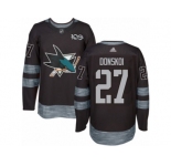 Men's Adidas San Jose Sharks #27 Joonas Donskoi Authentic Black 1917-2017 100th Anniversary NHL Jersey