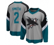 Men's San Jose Sharks #2 Will Smith Breakaway Gray 2020-21 Special Edition Jerseys