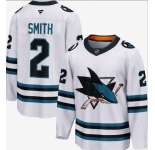 Men's San Jose Sharks #2 Will Smith New White Stitched Jersey