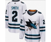 Men's San Jose Sharks #2 Will Smith New White Stitched Jersey