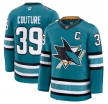Men's San Jose Sharks #39 Logan Couture Teal 2024-25 Home Stitched Hockey Jersey