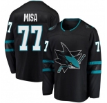 Men's San Jose Sharks #77 Michael Misa Alternate Black Jersey