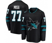 Men's San Jose Sharks #77 Michael Misa Alternate Black Jersey