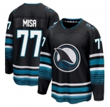 Men's San Jose Sharks #77 Michael Misa Premier Black Breakaway Alternate Jersey