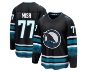 Men's San Jose Sharks #77 Michael Misa Premier Black Breakaway Alternate Jersey