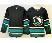 Men's San Jose Sharks Blank Black 2024-25 Alternate Stitched Hockey Jersey