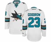 Reebok San Jose Sharks #23 Barclay Goodrow Authentic White Away NHL Jersey