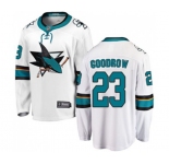 San Jose Sharks #23 Barclay Goodrow Fanatics Branded White Away Breakaway NHL Jersey