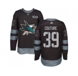 San Jose Sharks #39 Logan Couture Black 1917-2017 100th Anniversary Stitched NHL Jersey