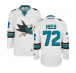 Women Reebok San Jose Sharks #72 Tim Heed Authentic White Away NHL Jersey