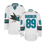Women Reebok San Jose Sharks #89 Mikkel Boedker Authentic White Away NHL Jersey