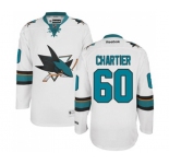 Youth Reebok San Jose Sharks #60 Rourke Chartier Authentic White Away NHL Jersey