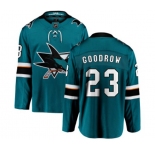 Youth San Jose Sharks #23 Barclay Goodrow Fanatics Branded Teal Green Home Breakaway NHL Jersey