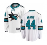 Youth San Jose Sharks #44 Marc-Edouard Vlasic Fanatics Branded White Away Breakaway NHL Jersey