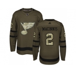 Adidas St. Louis Blues #2 Al MacInnis Green Salute to Service Stitched NHL Jersey