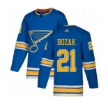 Adidas St. Louis Blues #21 Tyler Bozak Authentic Navy Blue Alternate NHL Jersey