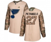 Adidas St. Louis Blues #27 Alex Pietrangelo Authentic Camo Veterans Day Practice NHL Jersey