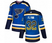 Adidas St. Louis Blues #32 Brian Flynn Authentic Blue Drift Fashion NHL Jersey