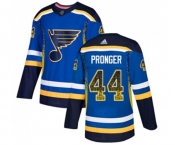Adidas St. Louis Blues #44 Chris Pronger Authentic Blue Drift Fashion NHL Jersey
