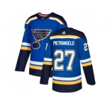 Men Adidas St. Louis Blues #27 Alex Pietrangelo Blue Home Authentic Stitched NHL Jersey